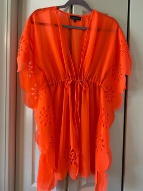 Sundress & Co. Orange Scalloped Swim Coverup